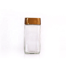 empty storage 400ml 100g coffee glass bottle with screw plastic lid